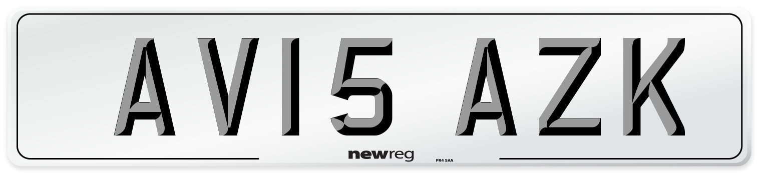 AV15 AZK Number Plate from New Reg